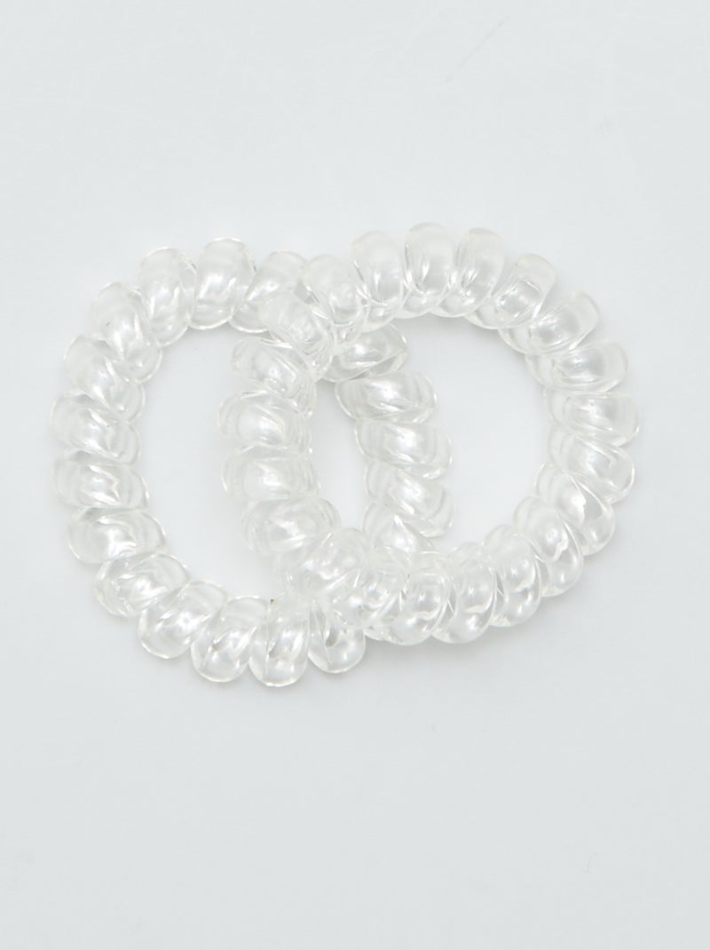 Setje met 6 gedraaide elastieken ZWART - Kiabi