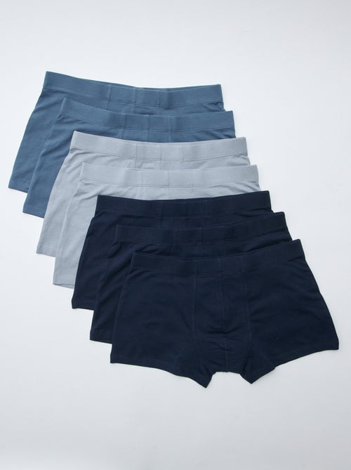 Setje met 7 boxershorts van stretchstof - Kiabi