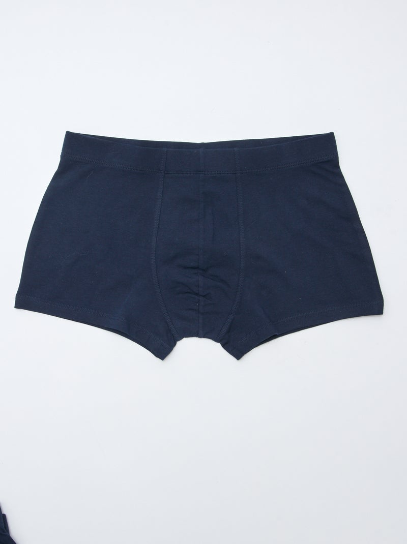 Setje met 7 boxershorts van stretchstof Blauw - Kiabi