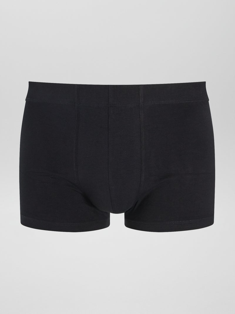 Setje met 7 boxershorts van stretchstof ZWART - Kiabi