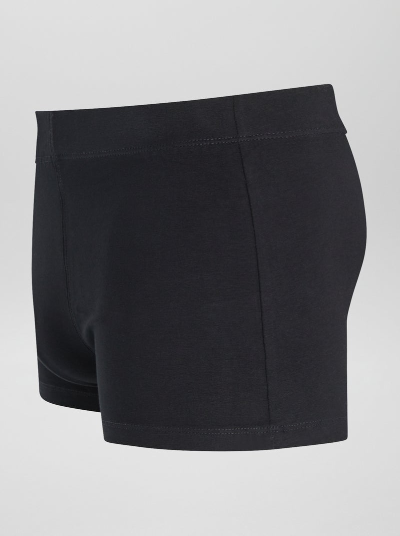 Setje met 7 boxershorts van stretchstof ZWART - Kiabi