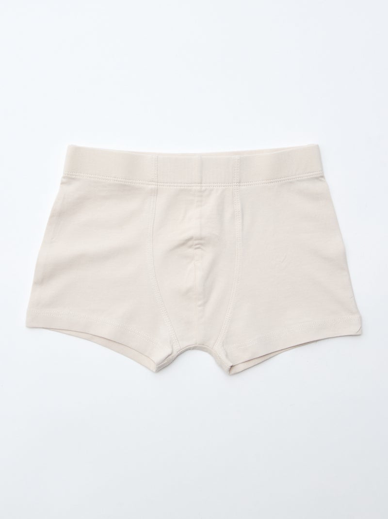 Setje met 7 katoenen boxershorts Biege - Kiabi