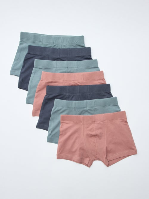 Setje met 7 katoenen boxershorts - Kiabi