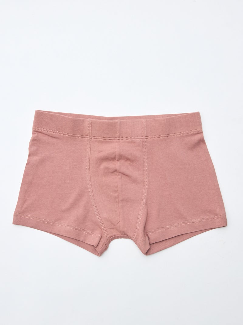 Setje met 7 katoenen boxershorts Bruin - Kiabi