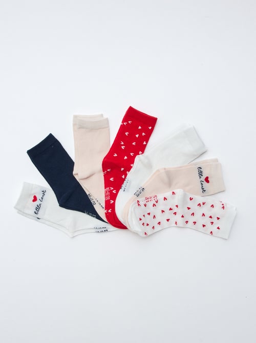 Setje met 7 paar halflange sokken - Kiabi