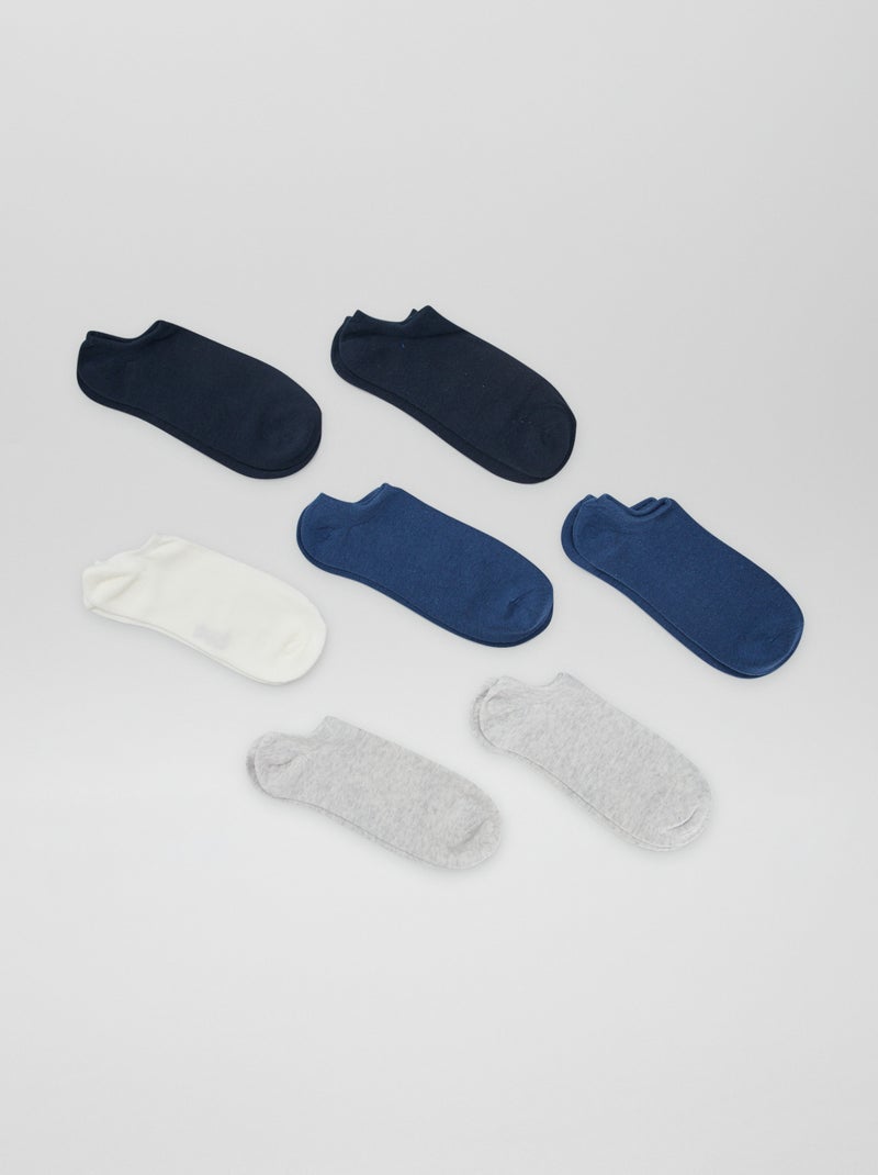 Setje met 7 paar onzichtbare sokjes BLAUW - Kiabi