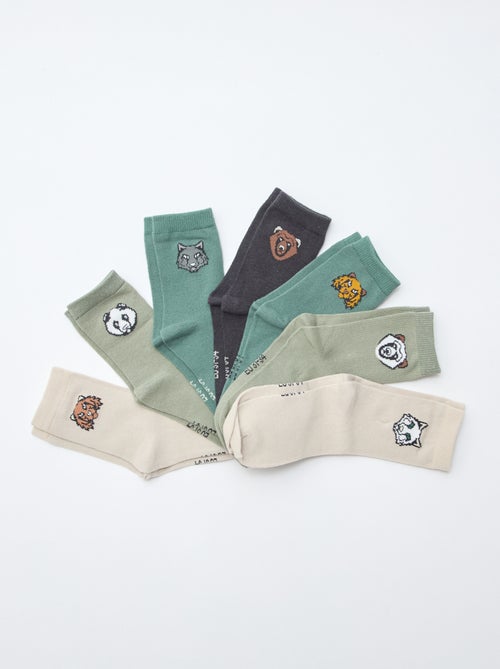 Setje met 7 paar sokken met print - Kiabi