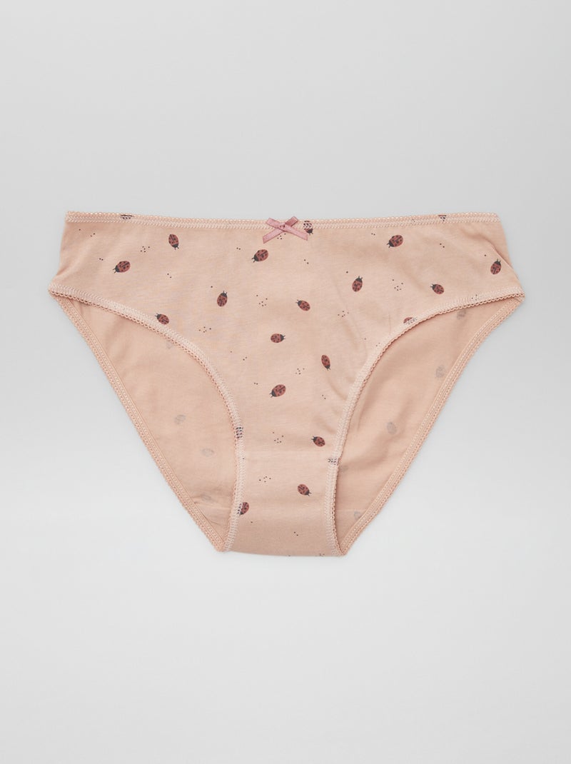 Setje met 7 slips BIEGE - Kiabi