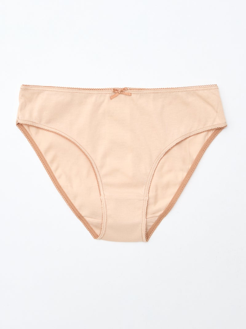 Setje met 7 slips Bruin - Kiabi