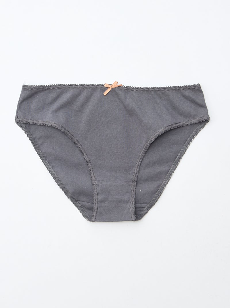 Setje met 7 slips Bruin - Kiabi