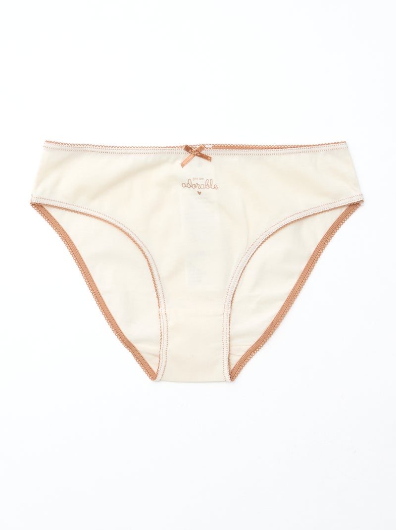 Setje met 7 slips Bruin - Kiabi