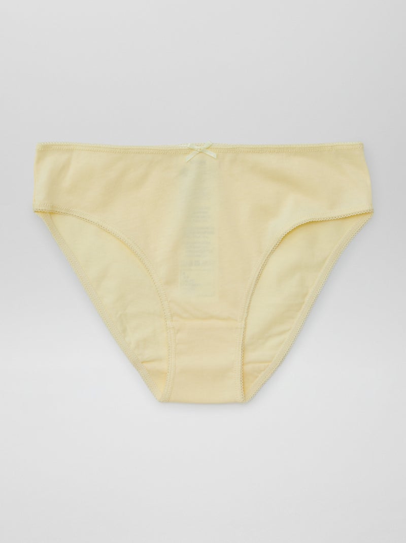 Setje met 7 slips GEEL - Kiabi