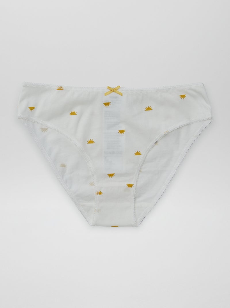 Setje met 7 slips GEEL - Kiabi