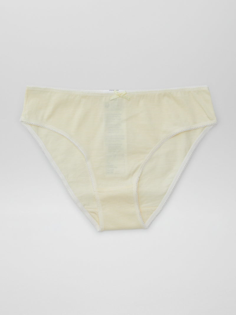 Setje met 7 slips GEEL - Kiabi