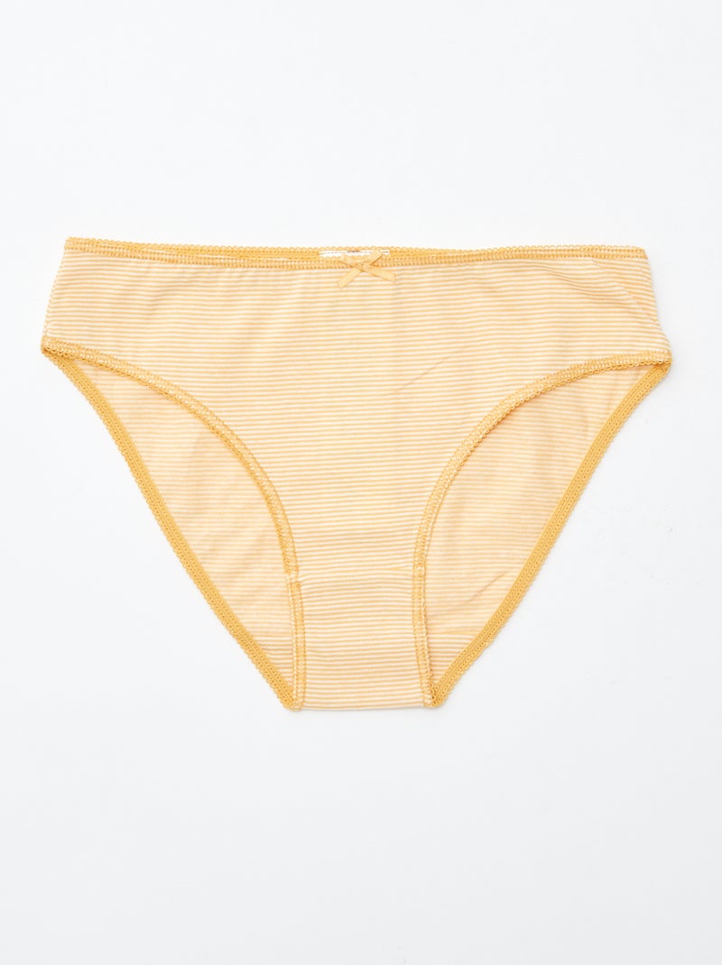 Setje met 7 slips Geel - Kiabi