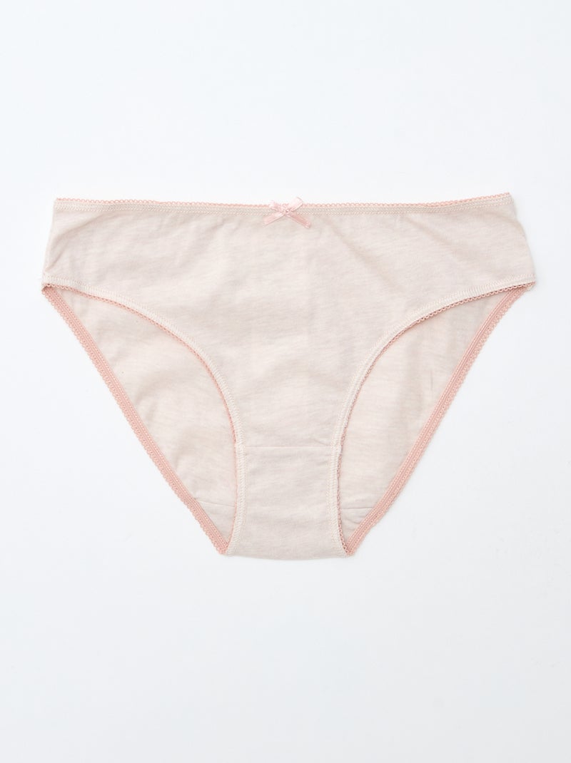 Setje met 7 slips Rose - Kiabi
