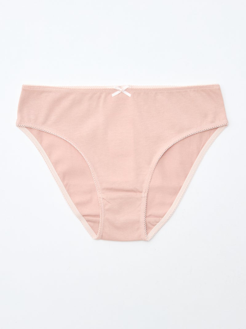 Setje met 7 slips Rose - Kiabi