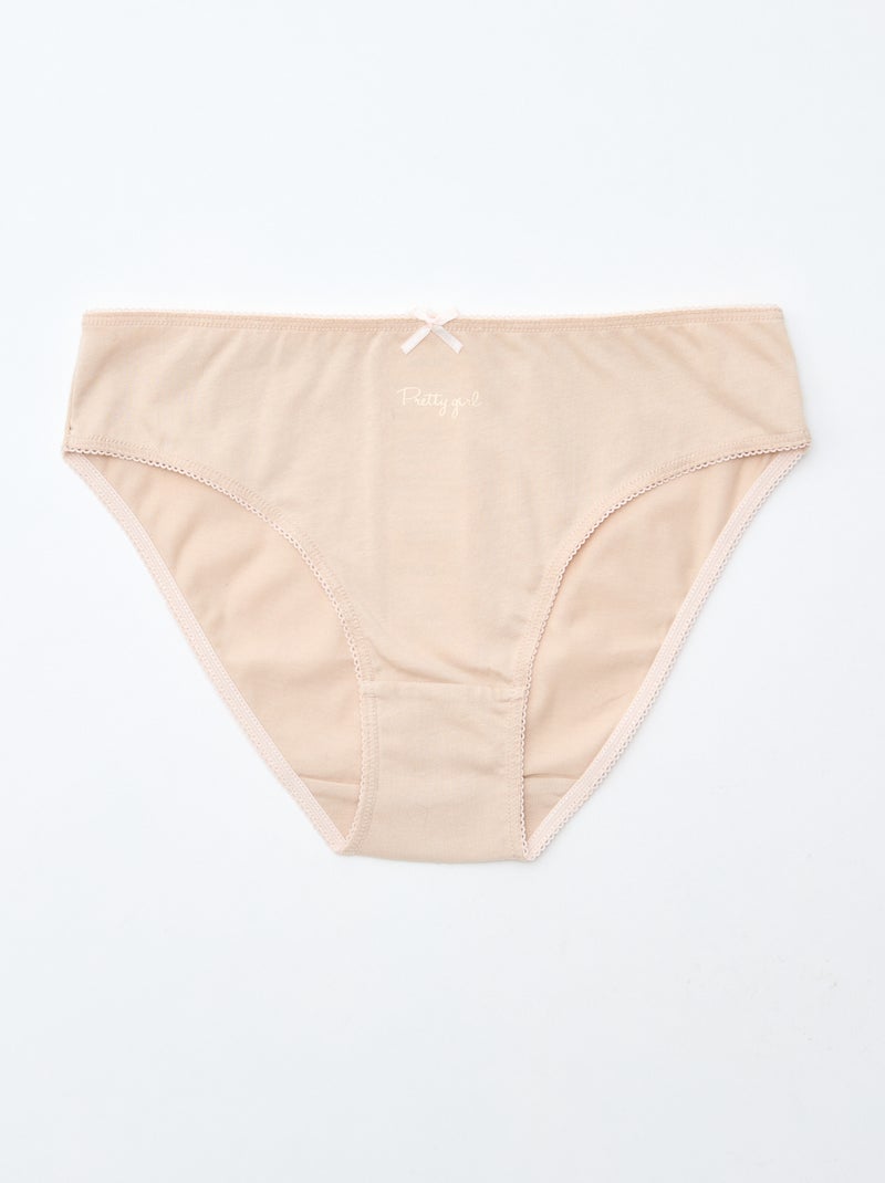 Setje met 7 slips Rose - Kiabi