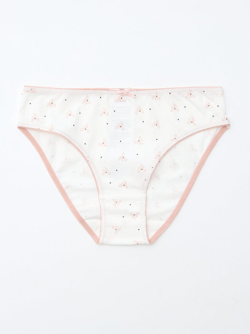 Setje met 7 slips Rose - Kiabi