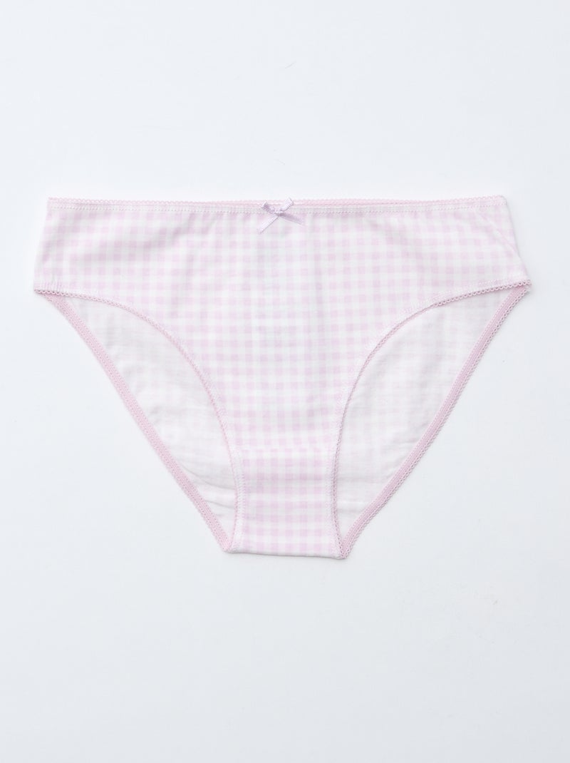 Setje met 7 slips Rose - Kiabi