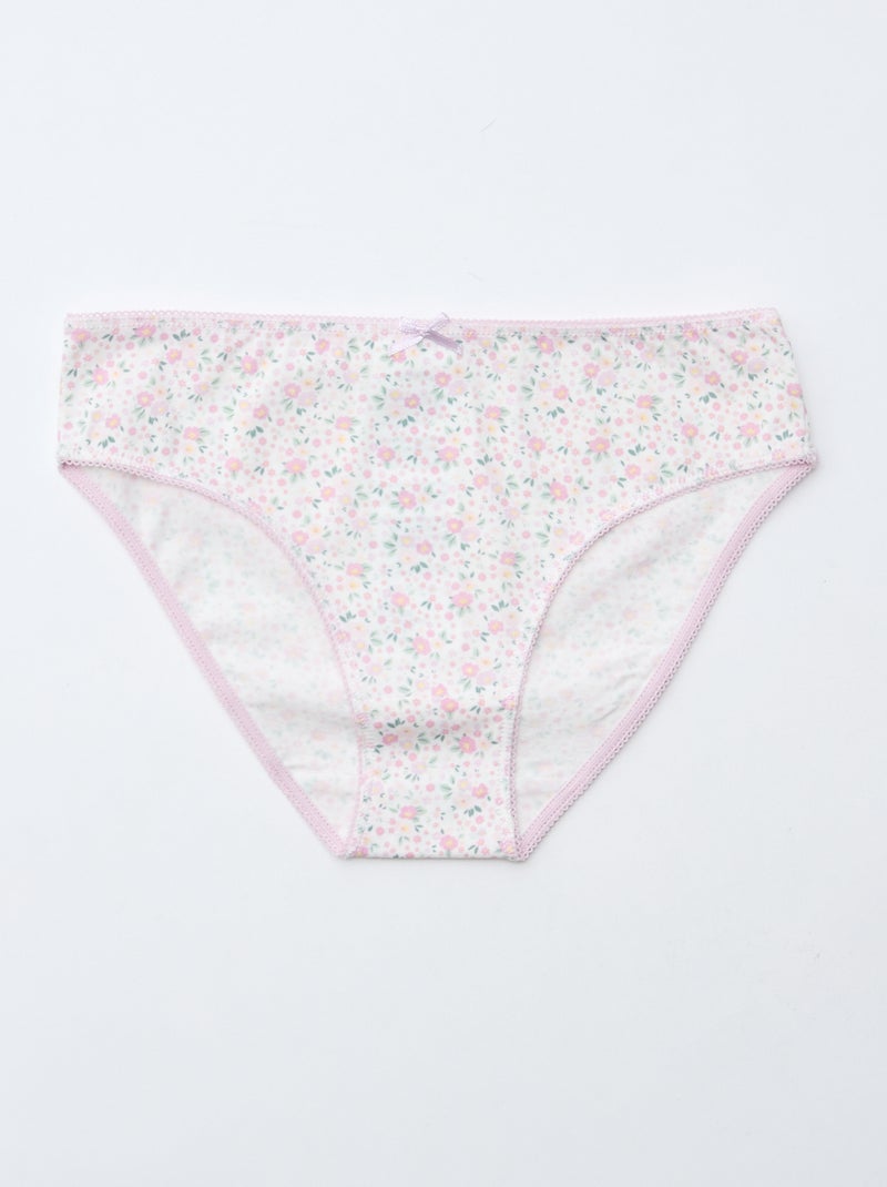 Setje met 7 slips Rose - Kiabi