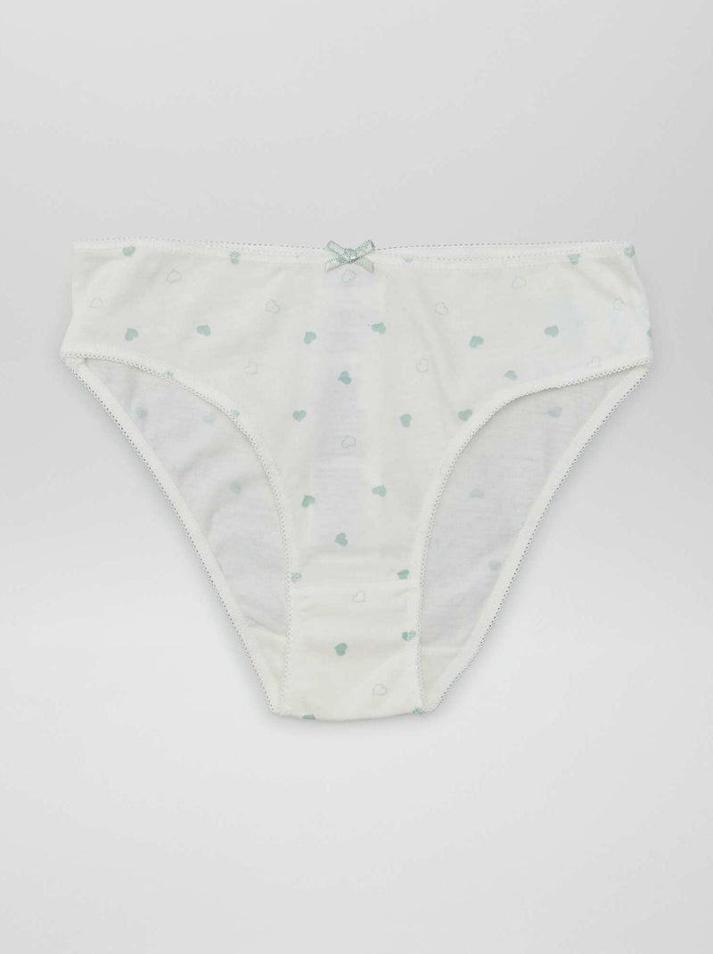 Setje met 7 slips WIT - Kiabi