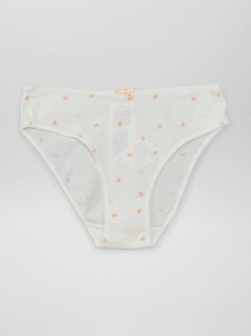 Setje met 7 slips WIT - Kiabi
