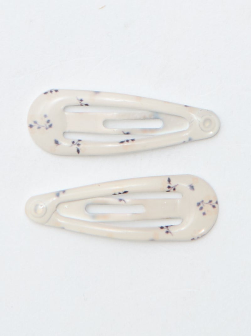 Setje met 8 kleine klikspeldjes Bruin - Kiabi