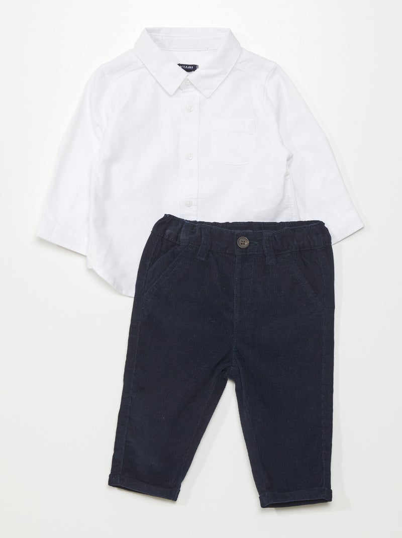 Setje met broek + blouse BLAUW - Kiabi