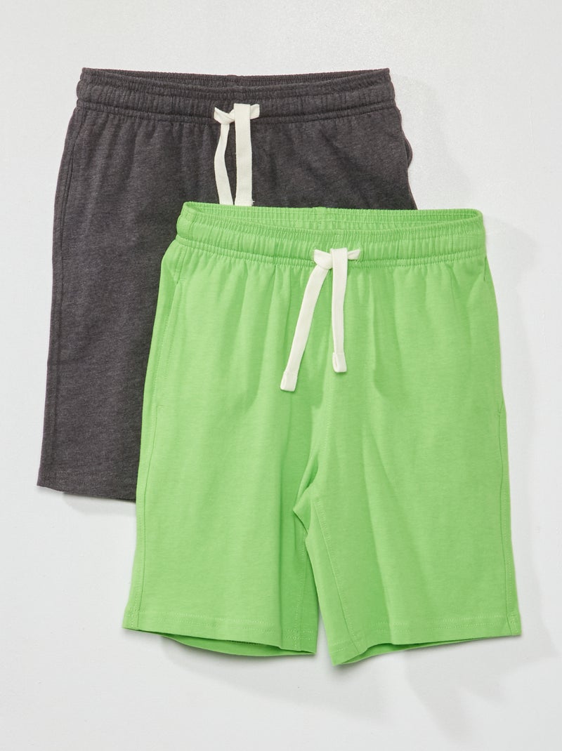Setje met jersey bermuda's - 2 stuks GRIJS - Kiabi