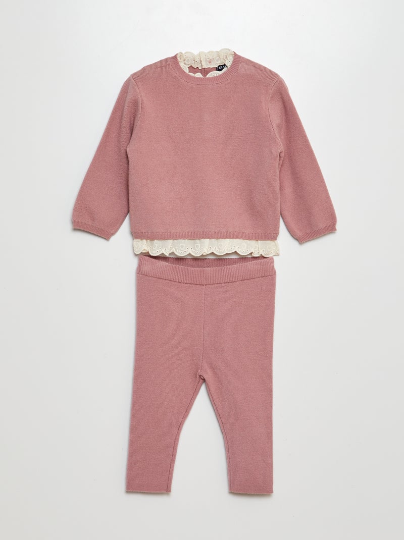 Setje met legging + trui met borduursel - 2-delig ROSE - Kiabi