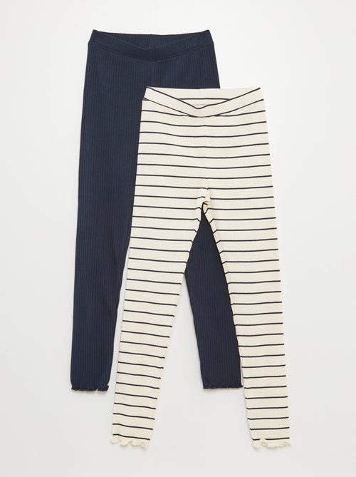 Setje met leggings van ribstof - Kiabi