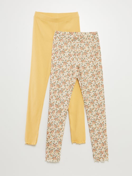 Setje met leggings van ribstof - Kiabi