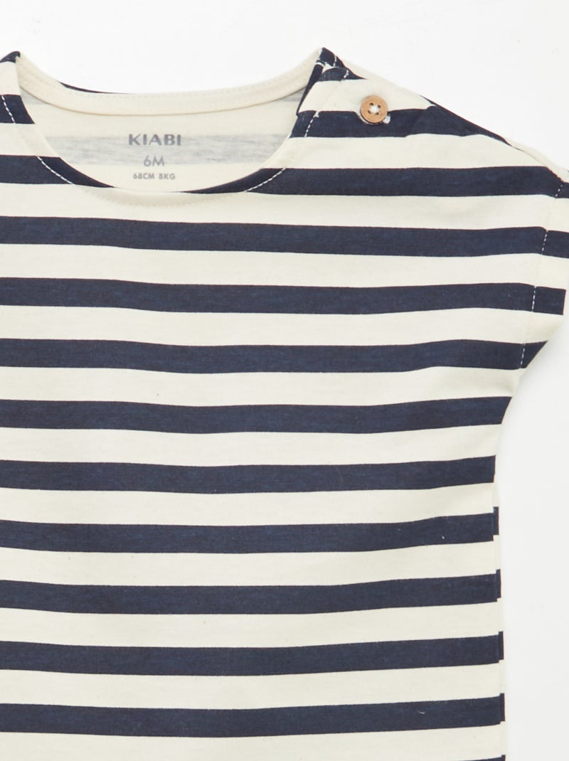Setje met print - T-shirt + short - 2-delig WIT - Kiabi