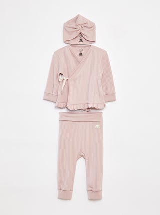 Setje met pyjama + mutsje - 3-delig - cradle to cradle
