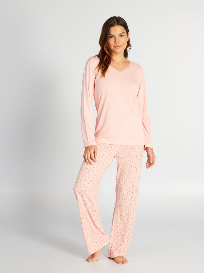 Setje met pyjamashirt + pyjamabroek - 2-delig ROSE - Kiabi