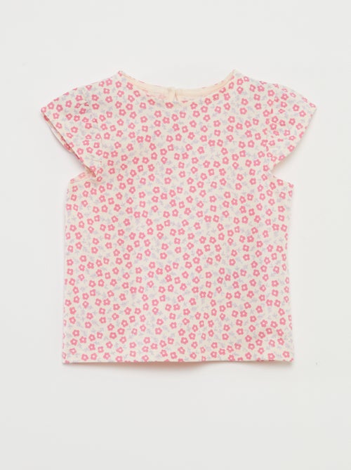 Setje met short + T-shirt met ruches - 2-delig - Kiabi