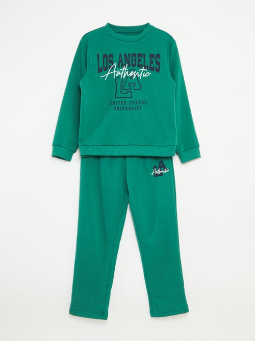 Setje met sweater + broek in campusstijl - 2-delig - Kiabi