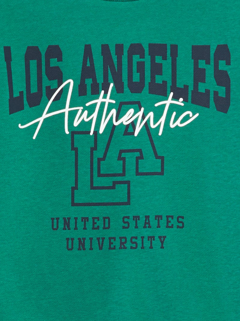 Setje met sweater + broek in campusstijl - 2-delig Groen - Kiabi