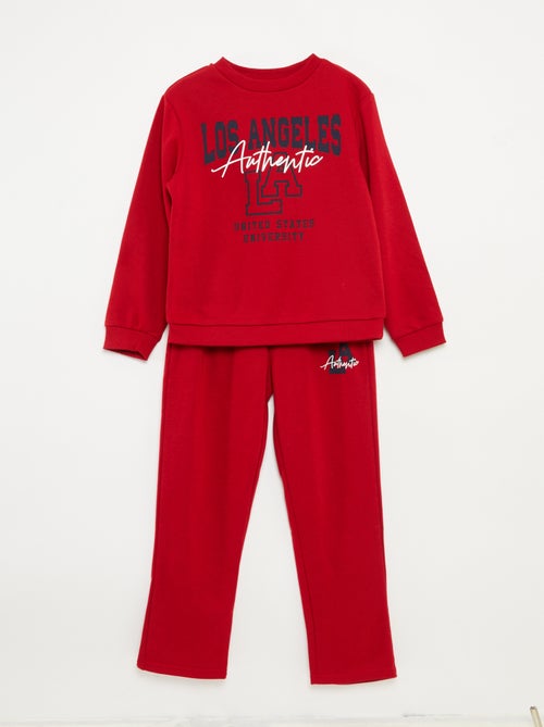 Setje met sweater + broek in campusstijl - 2-delig - Kiabi