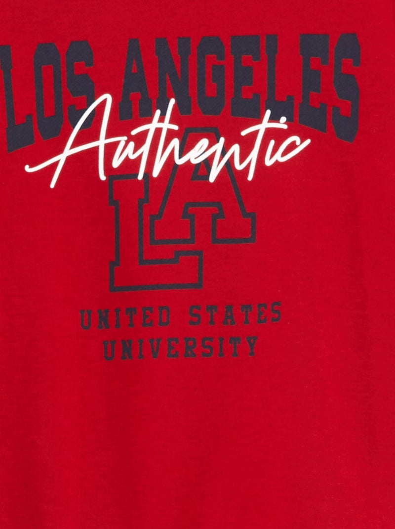 Setje met sweater + broek in campusstijl - 2-delig Rood - Kiabi