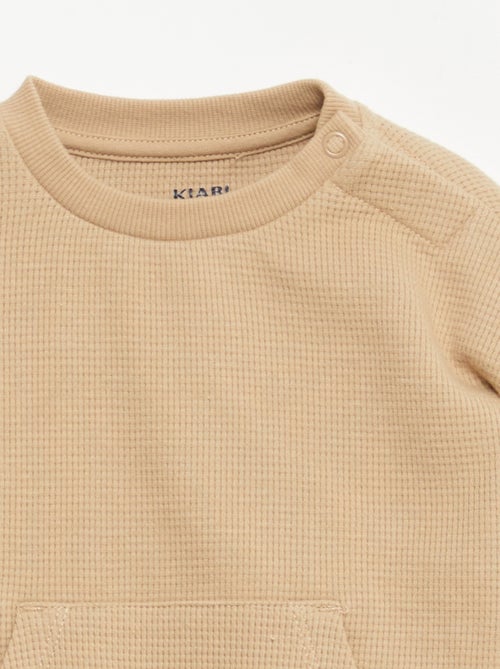 Setje met sweater + broek met honingraatstructuur - 2-delig - Kiabi