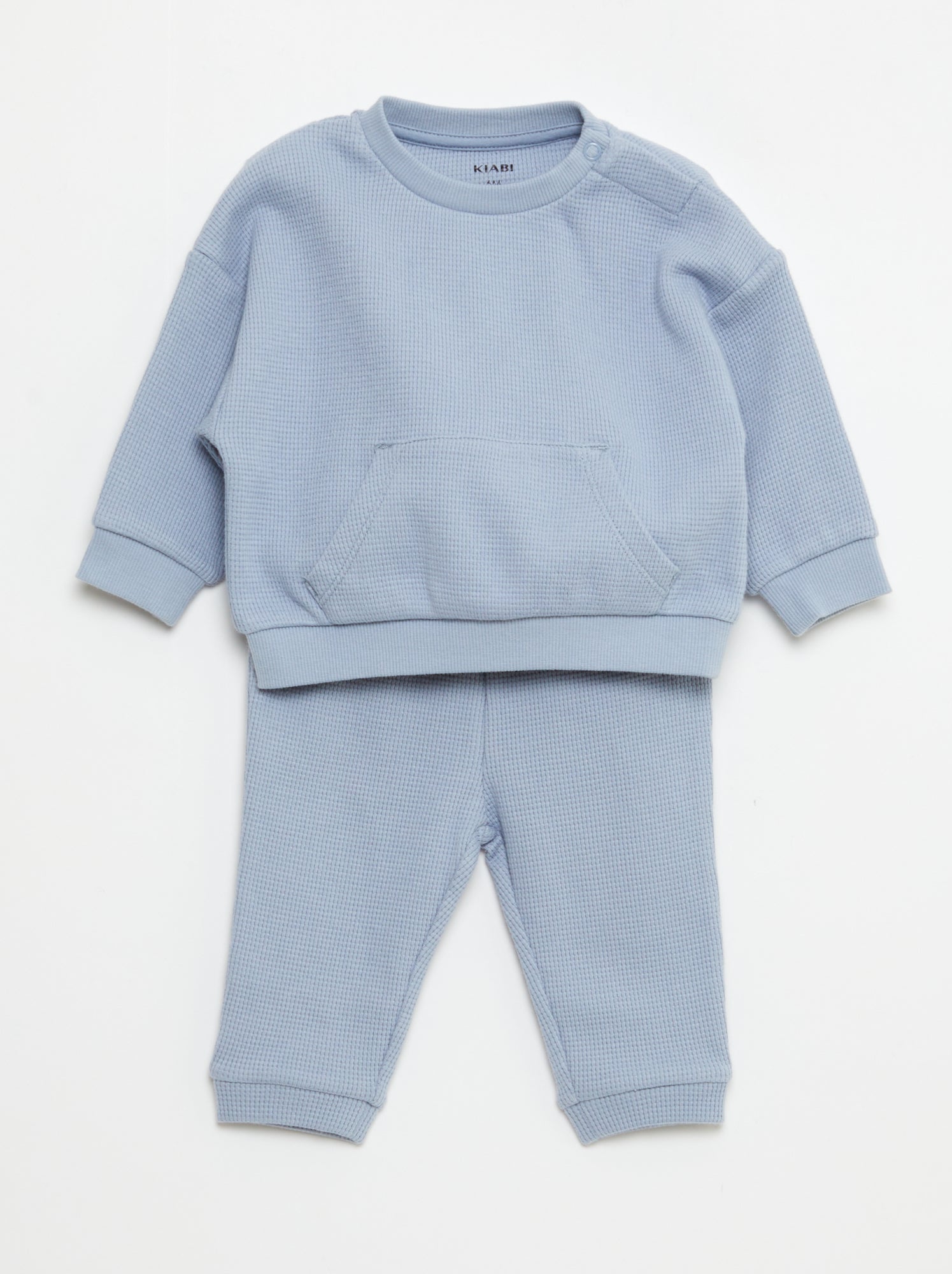 Setje met sweater + broek met honingraatstructuur - 2-delig