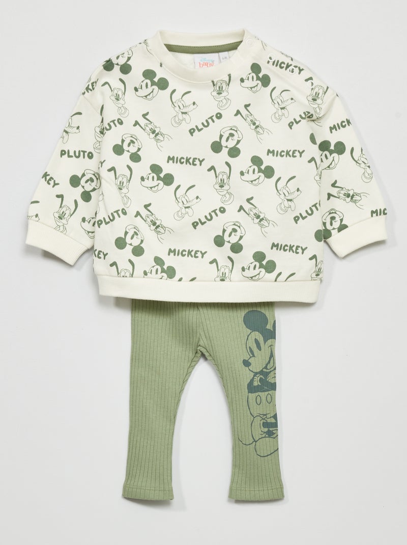 Setje met sweater + broekje 'Mickey' - 2-delig WIT - Kiabi