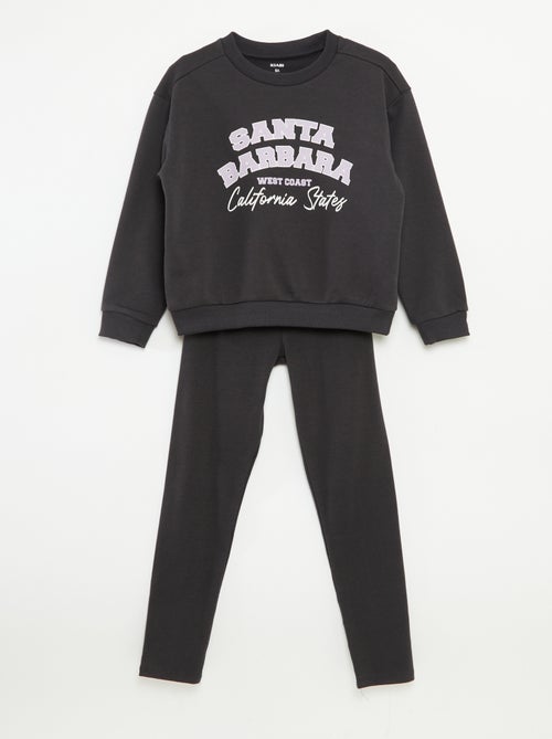 Setje met sweater + legging met print - 2-delig - Kiabi