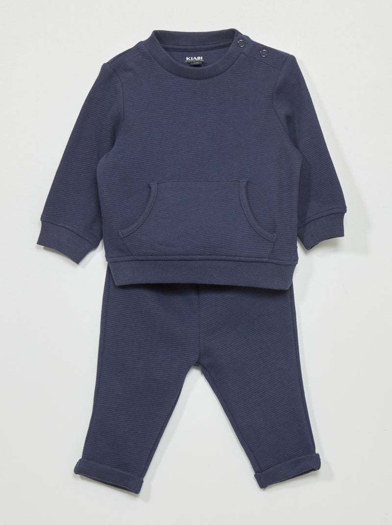 Setje met T-shirt + joggingbroek - 2-delig blauw - Kiabi