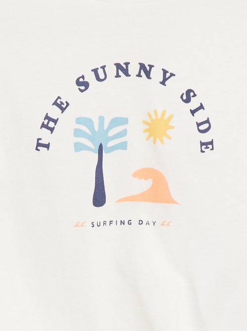 Setje met T-shirt + korte legging - Grafik Edition - Kiabi