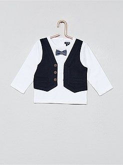 Setje met T-shirt met 2-in-1-effect en een broek - Kiabi