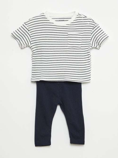 Setje met T-shirt met korte mouw + legging - 2-delig - Kiabi