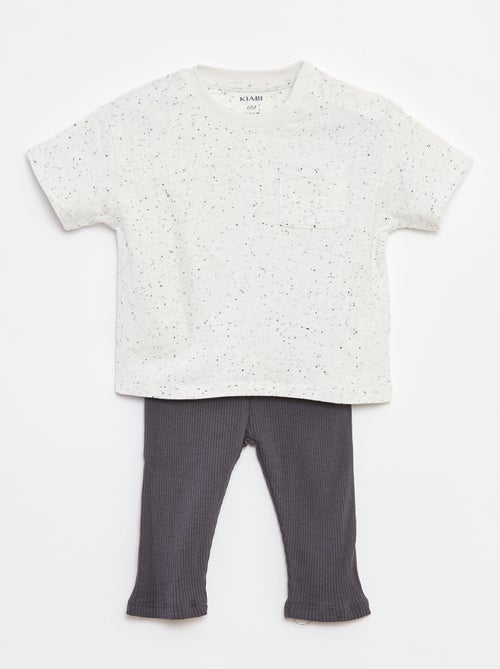 Setje met T-shirt met korte mouw + legging - 2-delig - Kiabi
